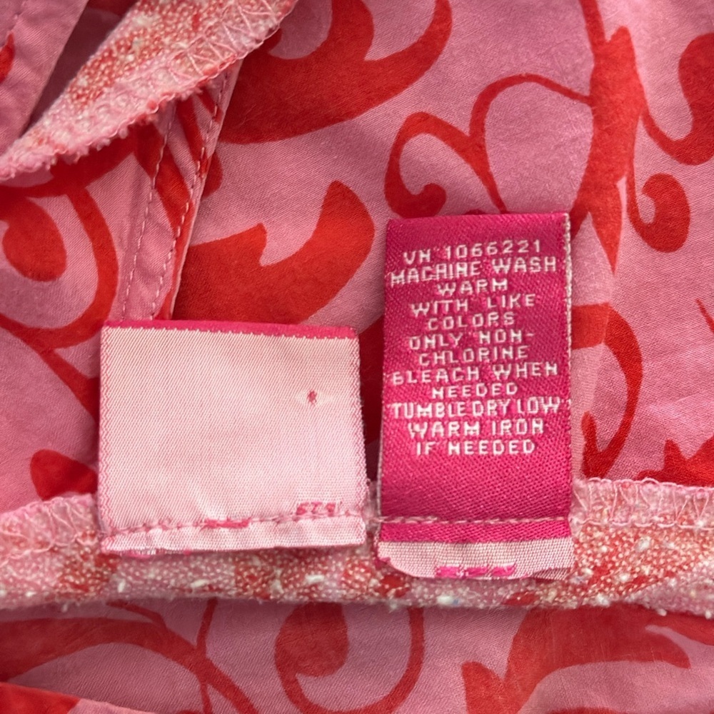 Swell by Cynthia Rowley Pink Swirl Cotton Mini Dress | Size L - Picture 9 of 9